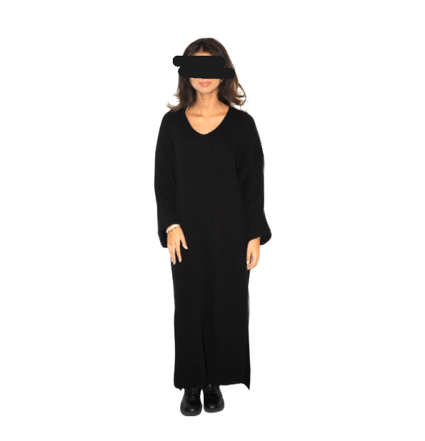 Black Split Dress